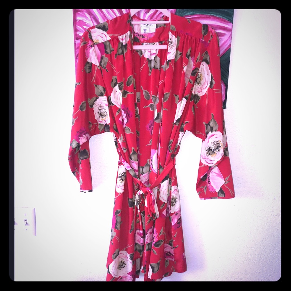 Natori Neiman Marcus Floral Robe🌼FIRM SALE